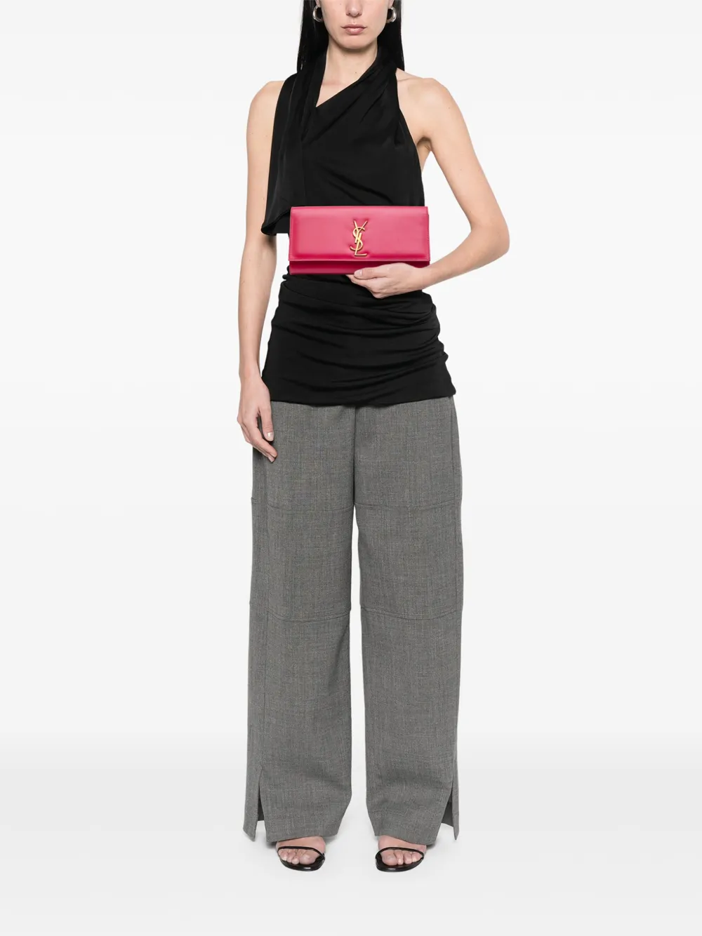Saint Laurent Pre-Owned 2013-2025 Leather Cassandre clutch bag | Pre-Owned | Image 2