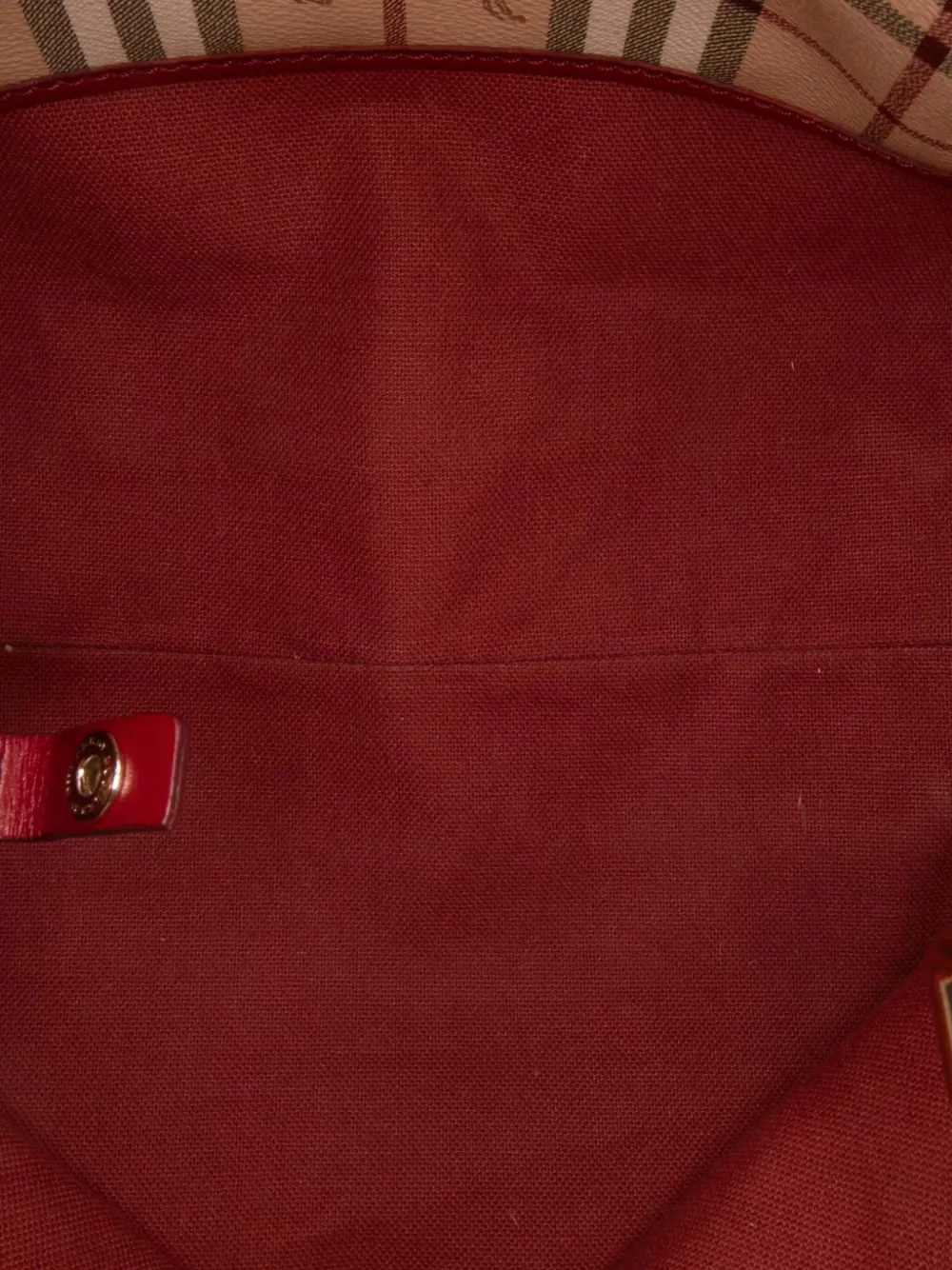 Pre-owned Burberry 2000-2017 Small Haymarket Check Coated Canvas Canterbury Tote Bag In Brown