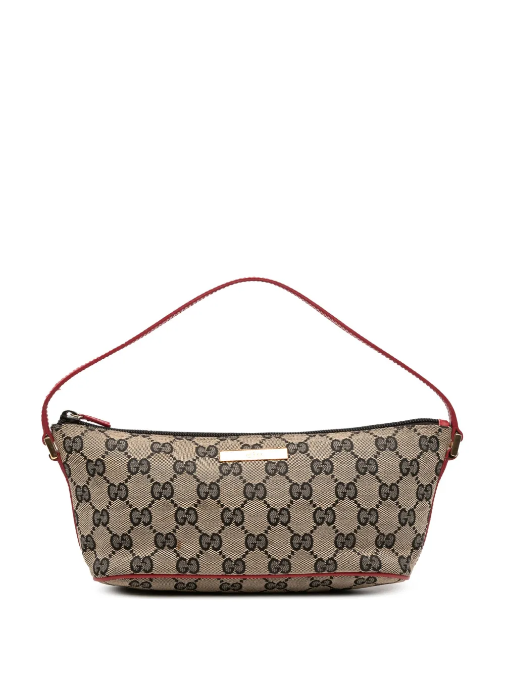 Pre-owned Gucci 2000-2015 Gg Canvas Boat Shoulder Bag In Brown
