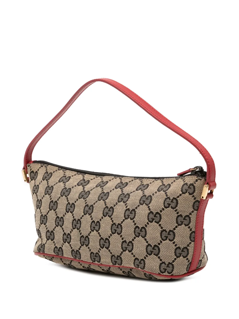 Pre-owned Gucci 2000-2015 Gg Canvas Boat Shoulder Bag In Brown