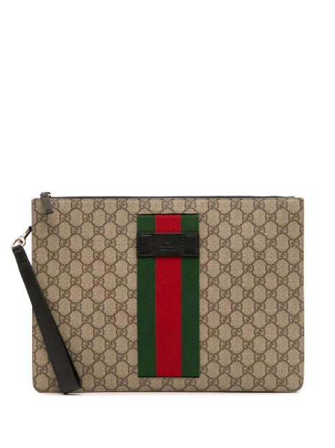 Gucci Pre-Owned 2016-2025 GG Supreme Web clutch bag