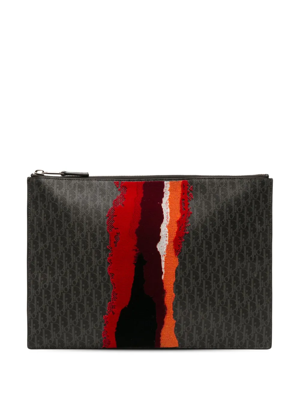 Christian Dior Pre-Owned 2016 ディオリッシモ トロッター コーテッドキャンバス ペイント クラッチバッグ - Christian Dior Pre-Owned 2016 ディオリッシモ トロッター コーテッドキャンバス ペイント クラッチバッグ -