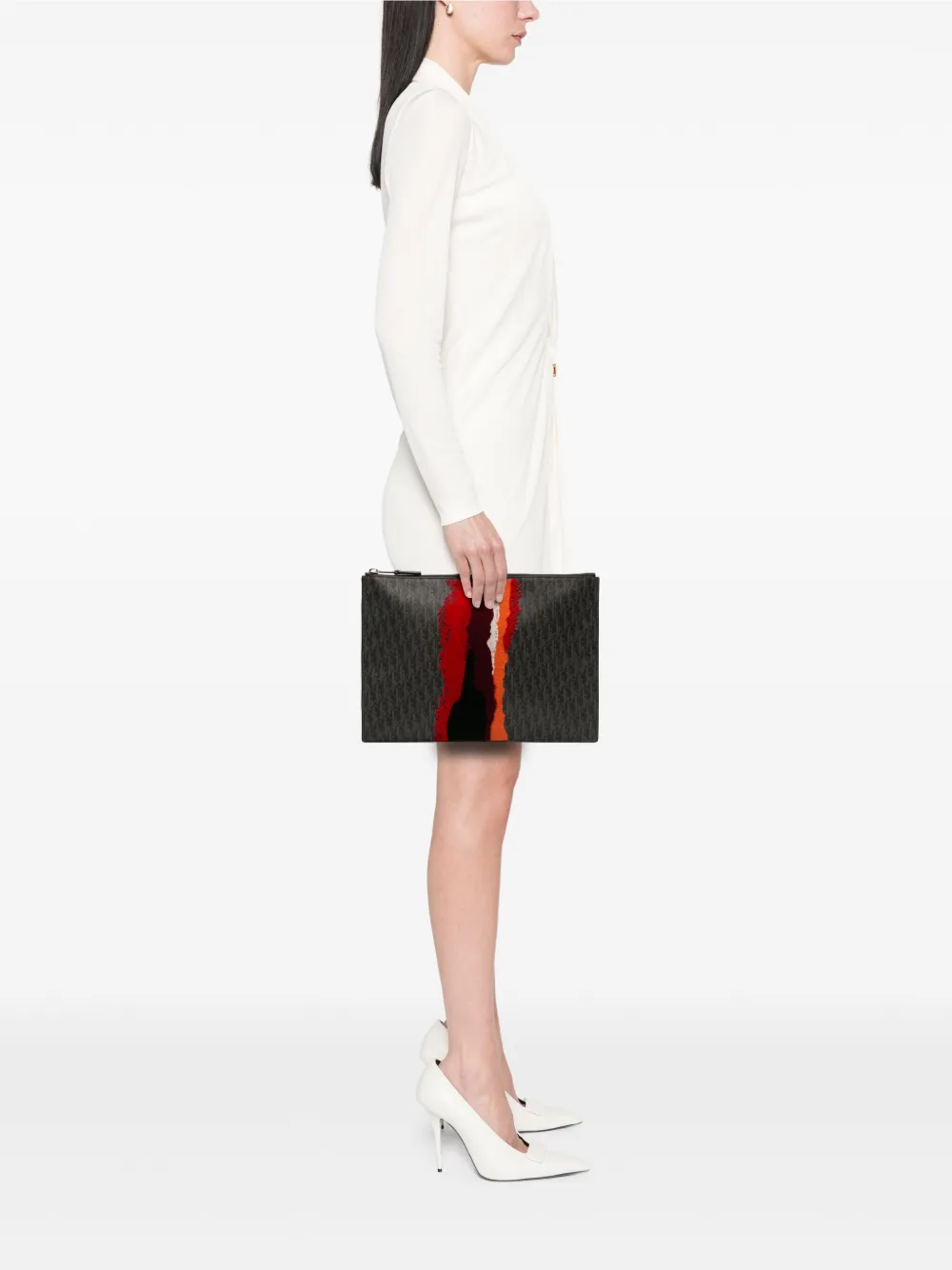 Christian Dior Pre-Owned شنطة كلاتش 'ديوريسيمو تروتر' كانفا مطلية ملونة 2016 | كلاسيكيات | Image 2