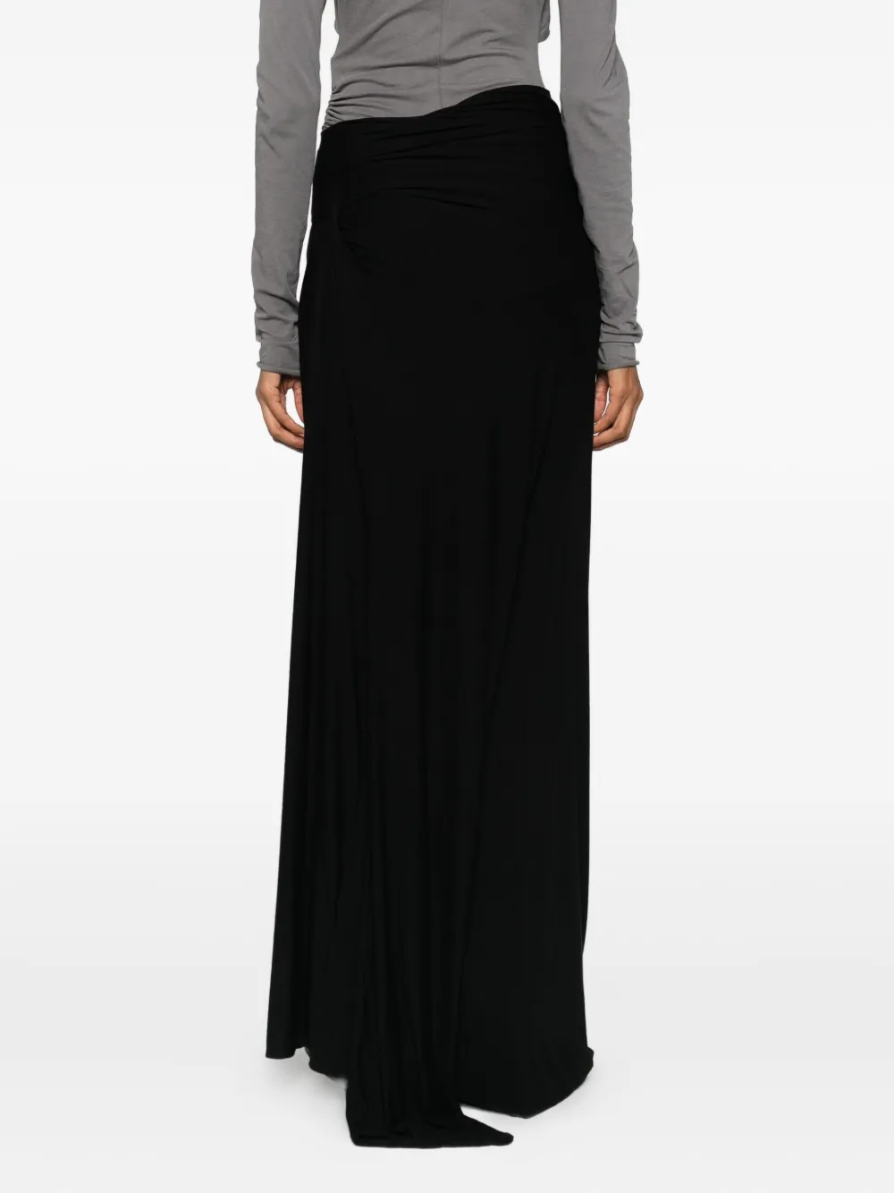 Entire Studios Asymmetric Maxi Skirt In Gray
