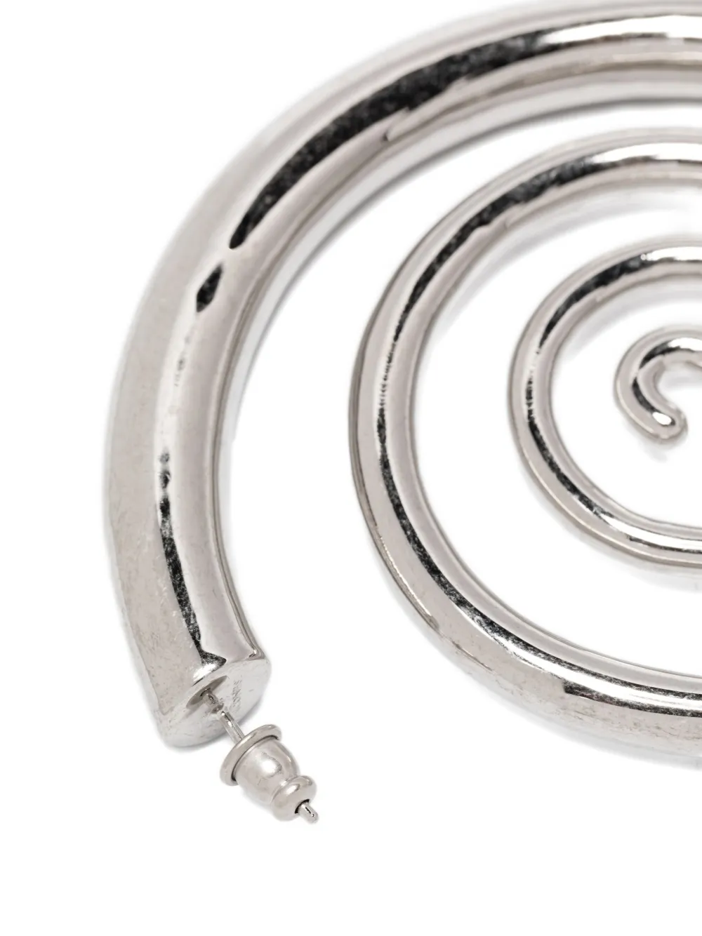 Panconesi Spiral Serpant Earrings In Silver