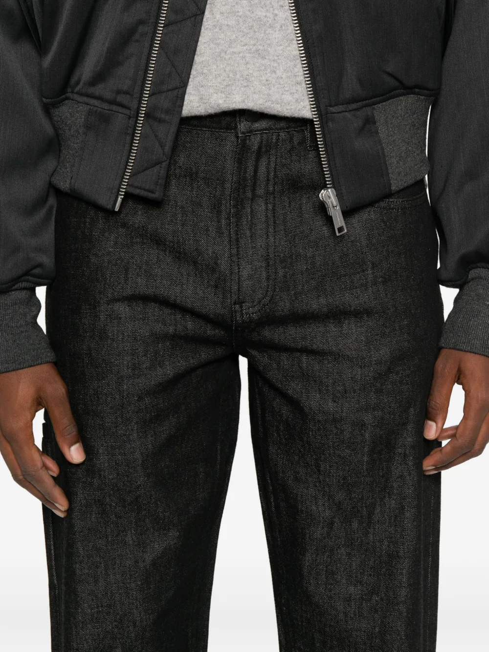 ENTIRE STUDIOS Jeans met logopatch Zwart