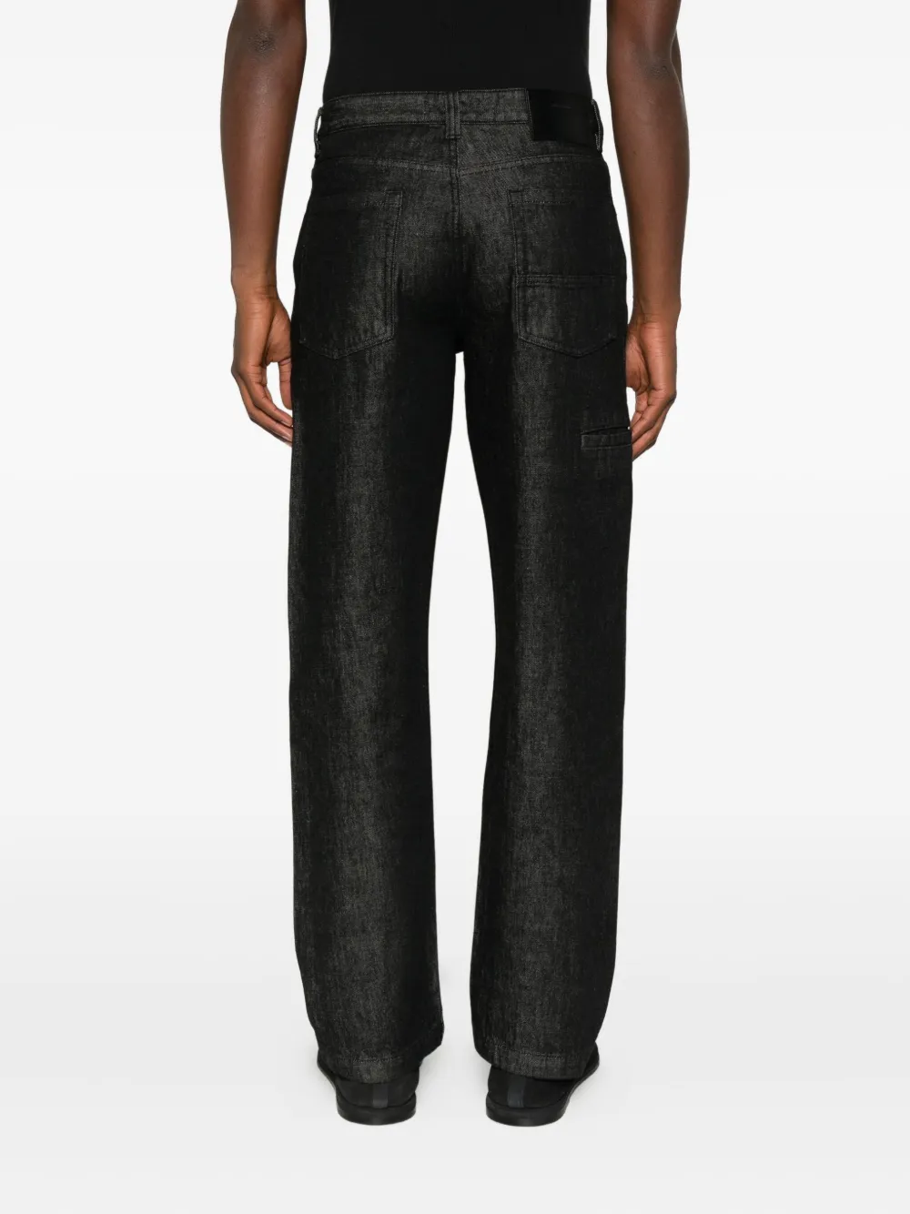 ENTIRE STUDIOS Jeans met logopatch Zwart