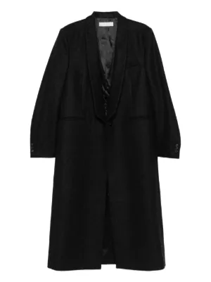LEMAIRE raglan-sleeve Belted Coat | Black | FARFETCH