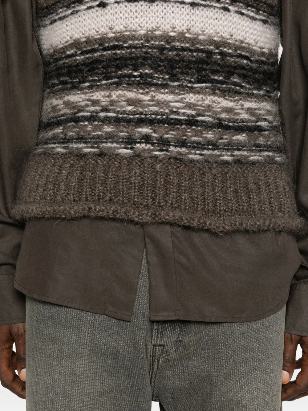 OUR LEGACY Tanktop met logo Bruin