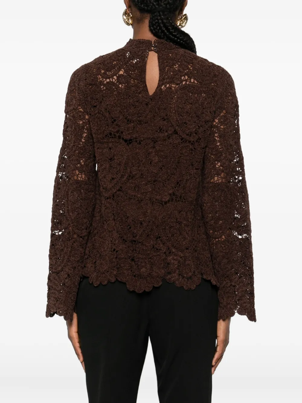 Loulou De Saison Wade Stand Collar Sweater Clothing In Brown