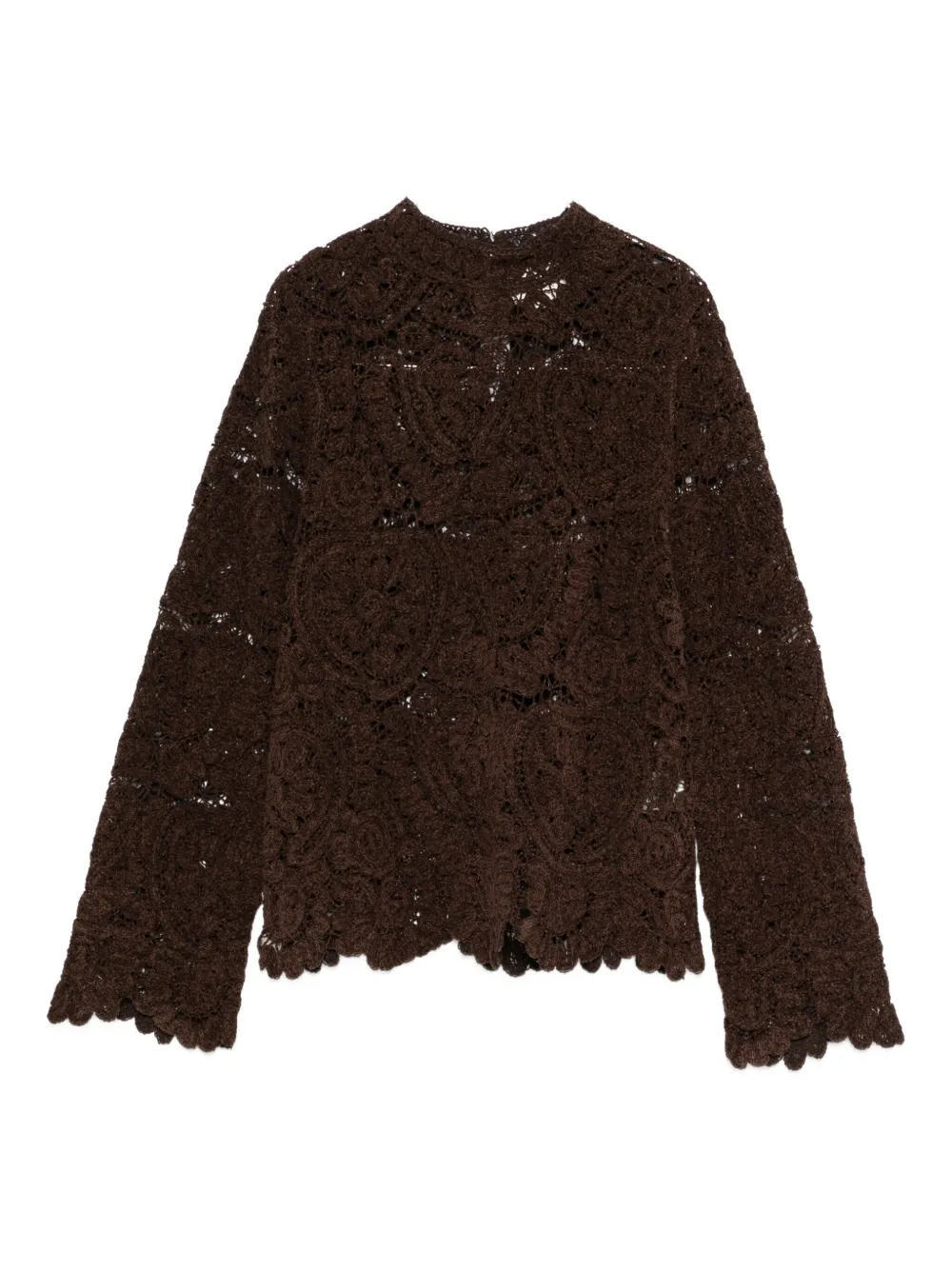 Loulou De Saison Wade Stand Collar Sweater Clothing In Brown