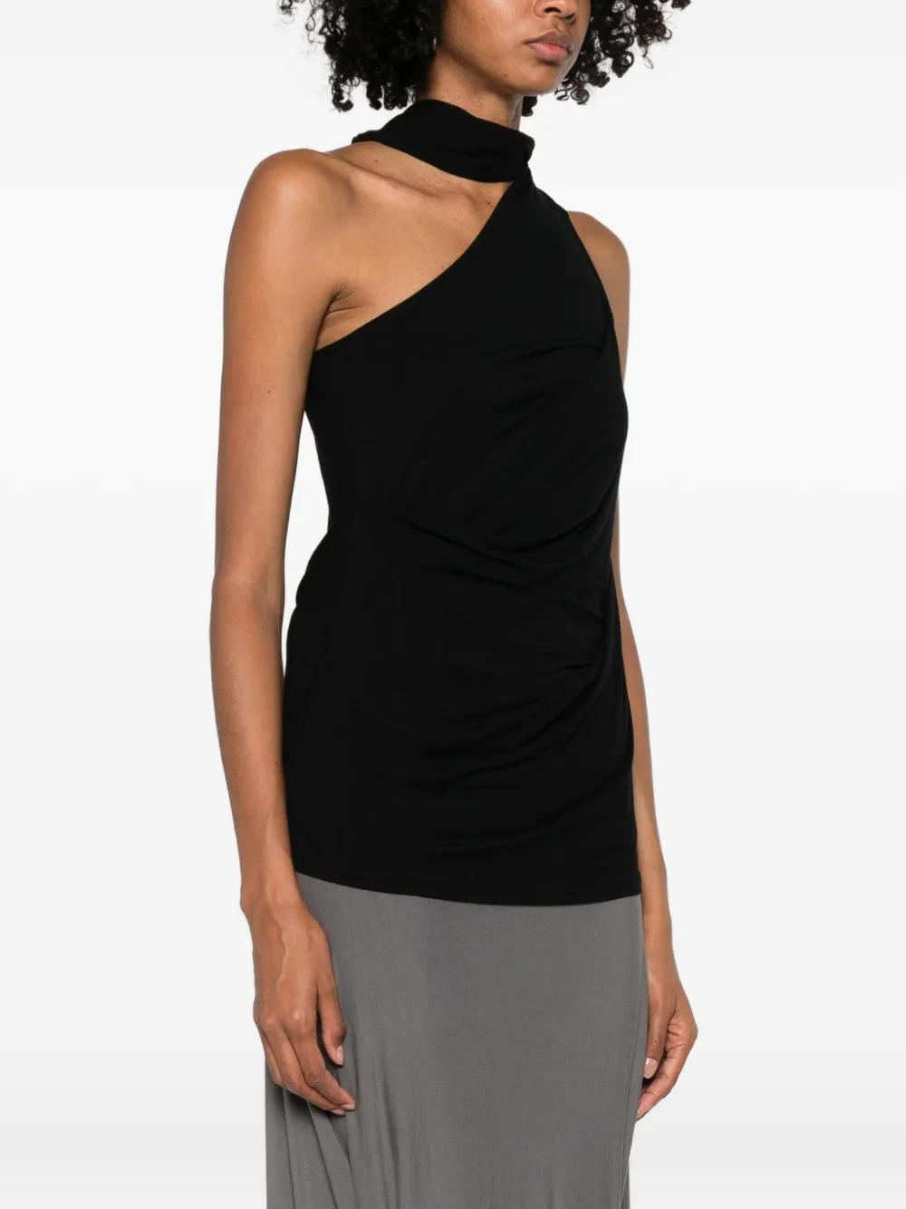 Entire Studios One-shoulder Blouse In Blue