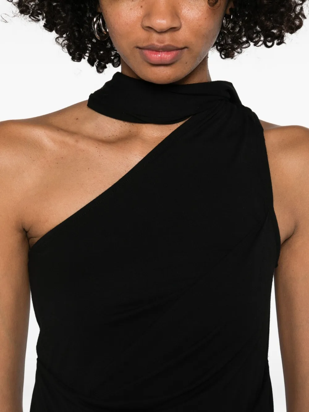 Entire Studios One-shoulder Blouse In Blue