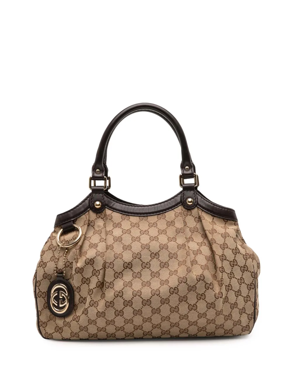 Gucci Pre-Owned 2016-2025 ミディアム GGキャンバス スーキーハンドバッグ - ブラウン Gucci Pre-Owned 2016-2025 ミディアム GGキャンバス スーキーハンドバッグ - ブラウン