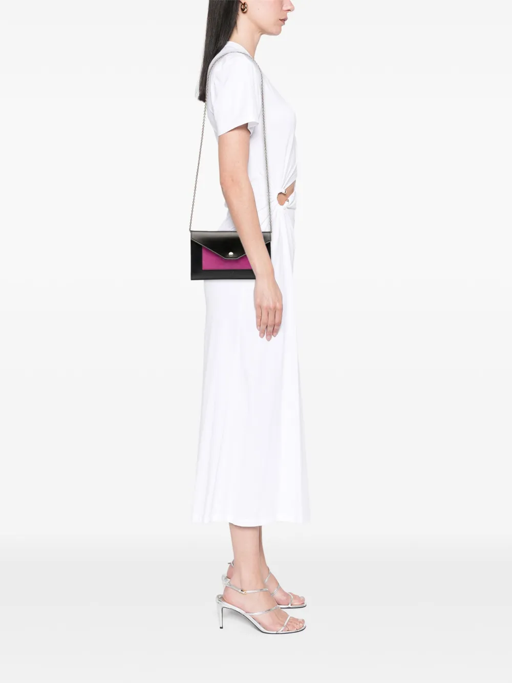 Celine Pre-Owned 2016 Bicolor Leather Pocket Envelope Wallet On Chain crossbody bag | Pre-Owned | Image 2
