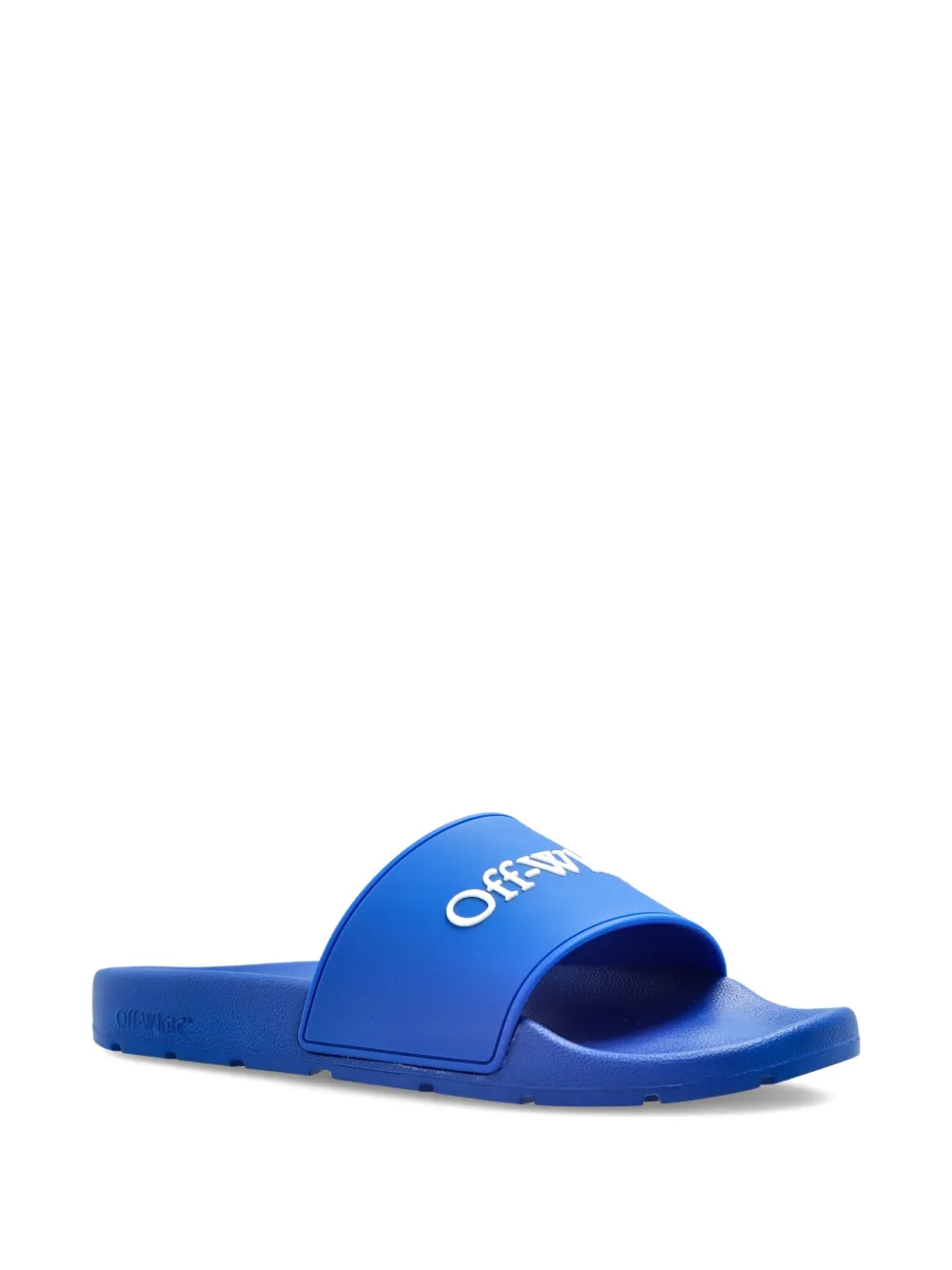 Off-white Logo-embossed Slides In Blue