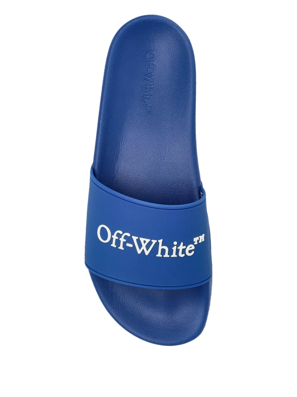Off-white Logo-embossed Slides In Blue