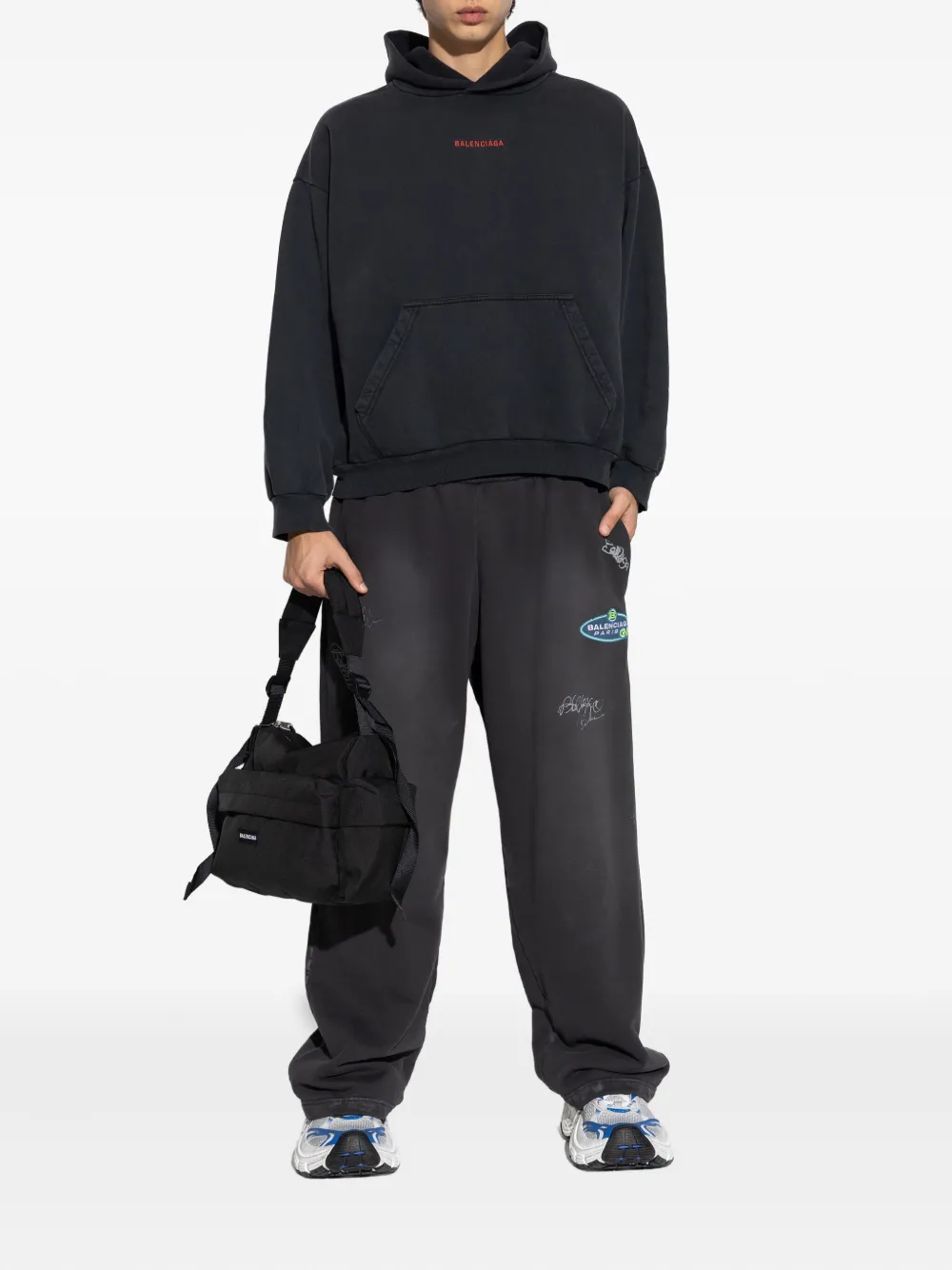 Balenciaga Banana logo-print track pants - Grijs