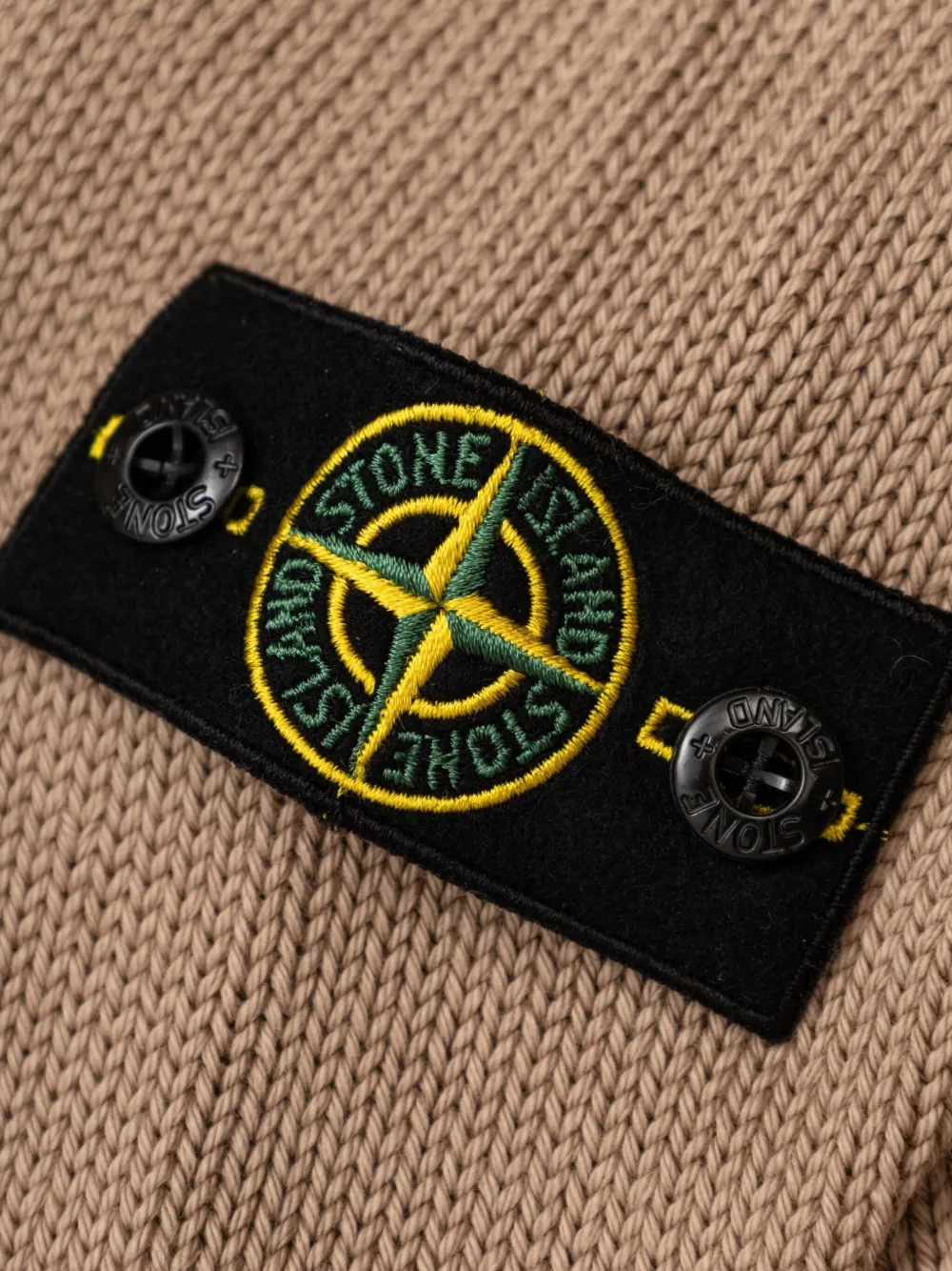 Stone Island Logo-patch Sweater In Brown
