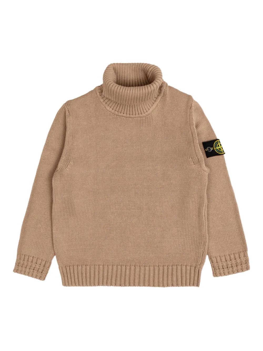 Stone Island Logo-patch Sweater In Brown