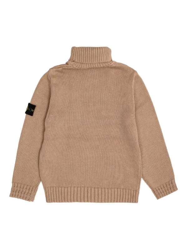 Stone Island Junior ロゴパッチ セーター | ブラウン | FARFETCH JP