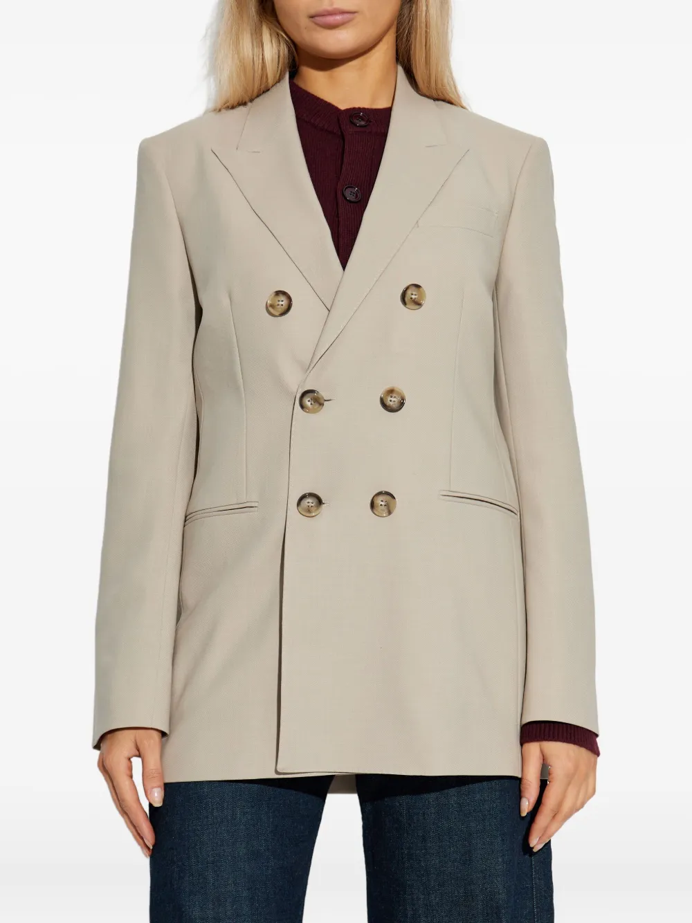 Ami Alexandre Mattiussi Long-sleeved Suit Jacket In Neutral