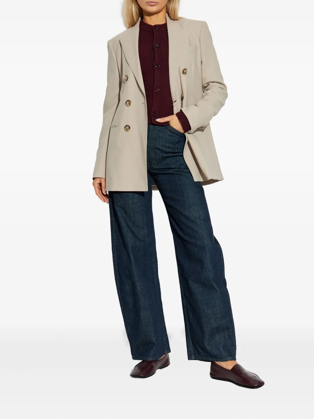 Ami Alexandre Mattiussi Button Embroidered Cardigan In Red