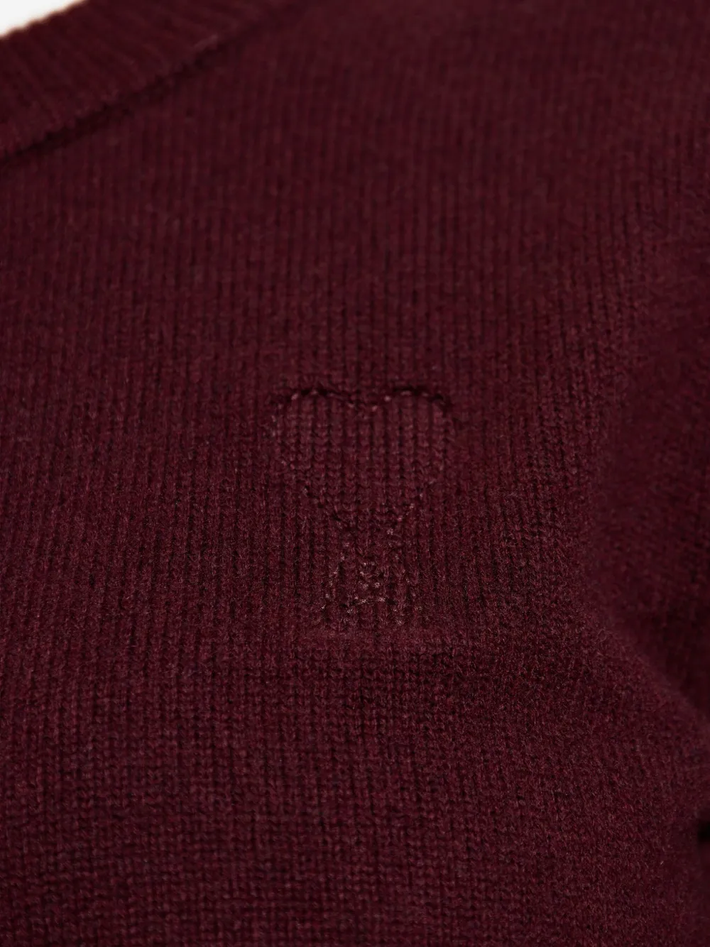 Ami Alexandre Mattiussi Button Embroidered Cardigan In Red
