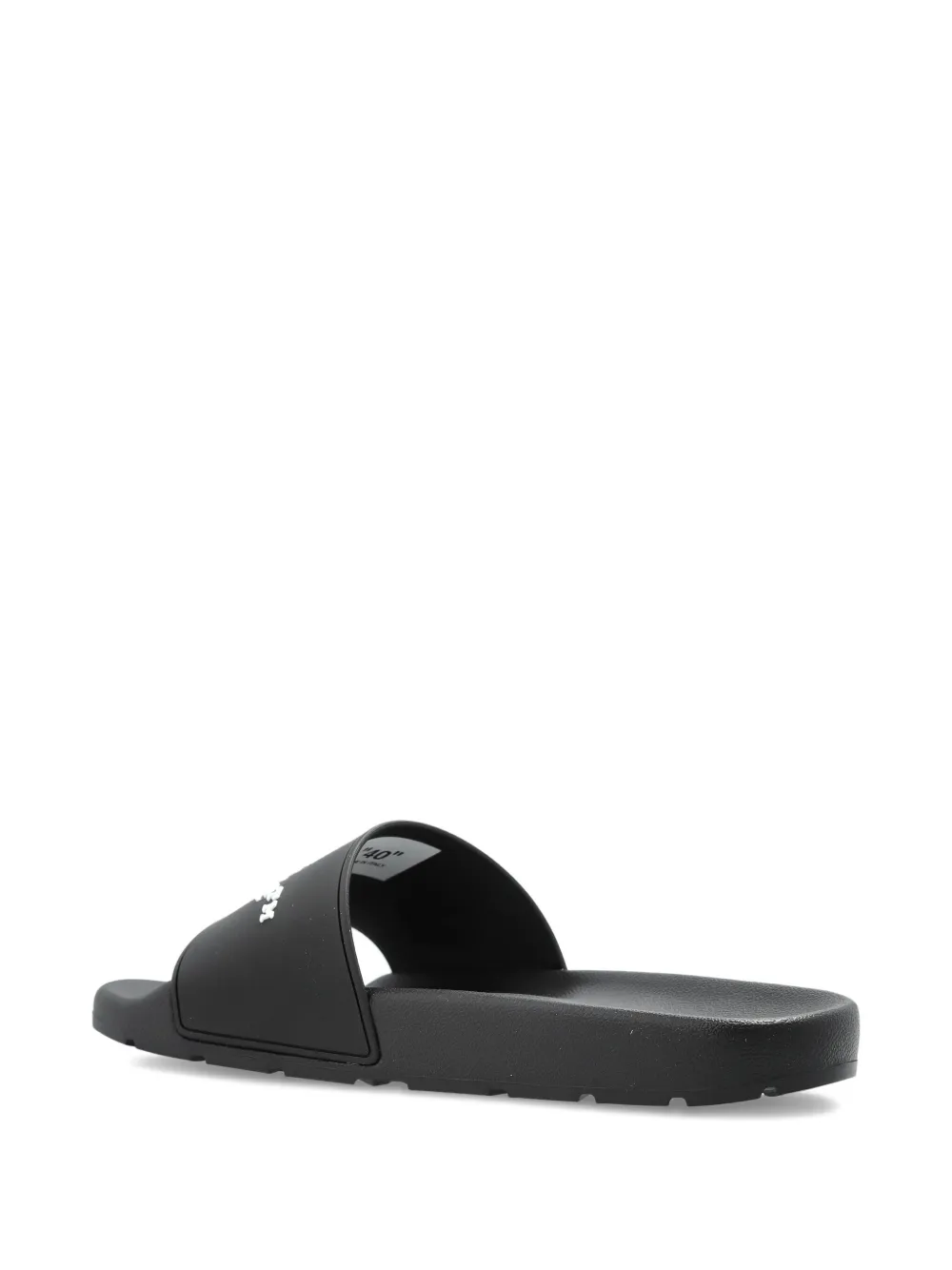 Off-white Logo Slides In Black