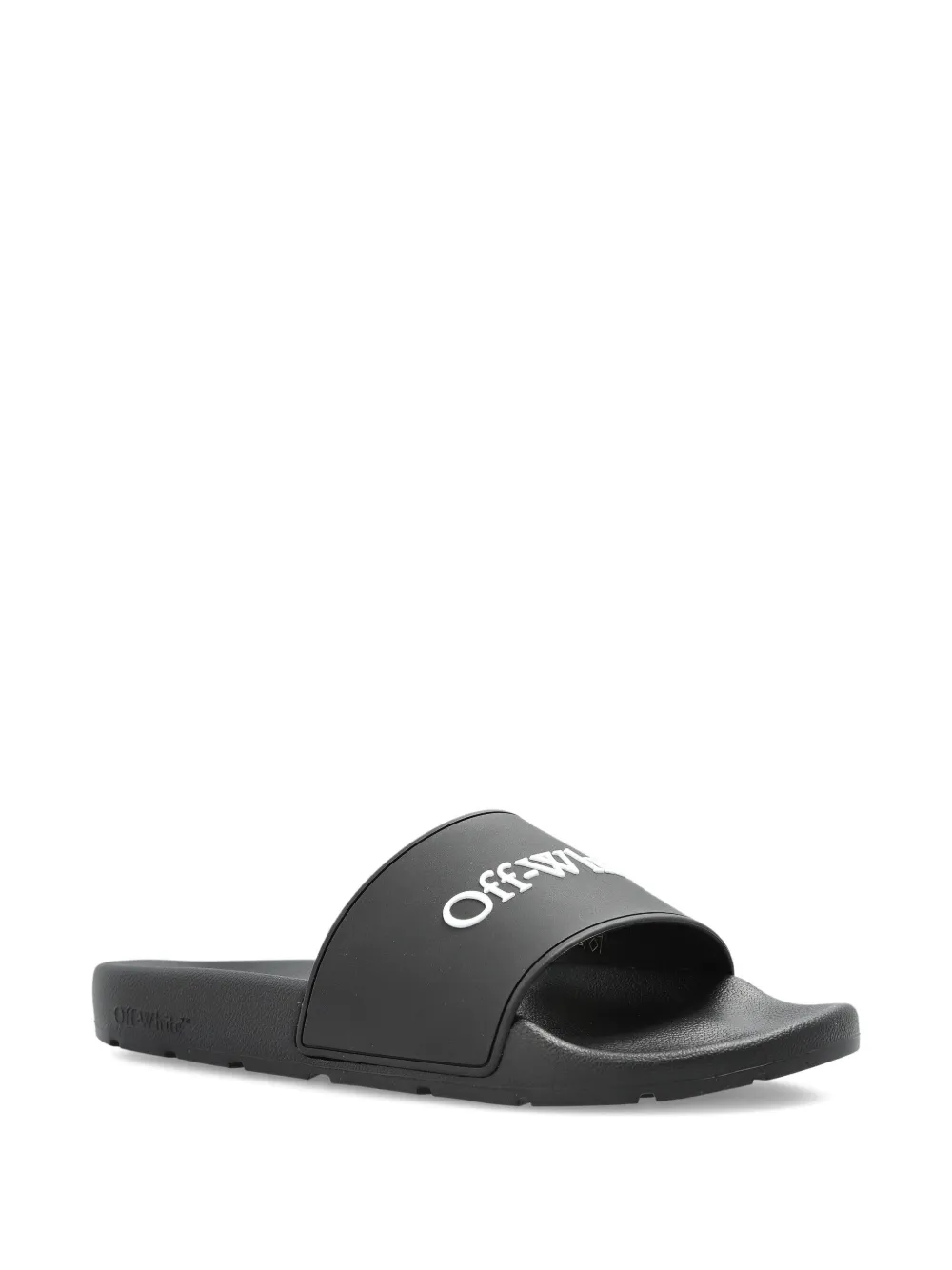 Off-white Logo Slides In Black