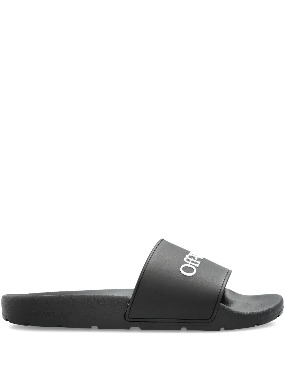 Off-white Logo Slides In Black