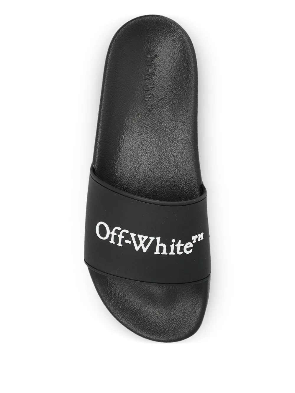 Off-White Slippers met logo Zwart