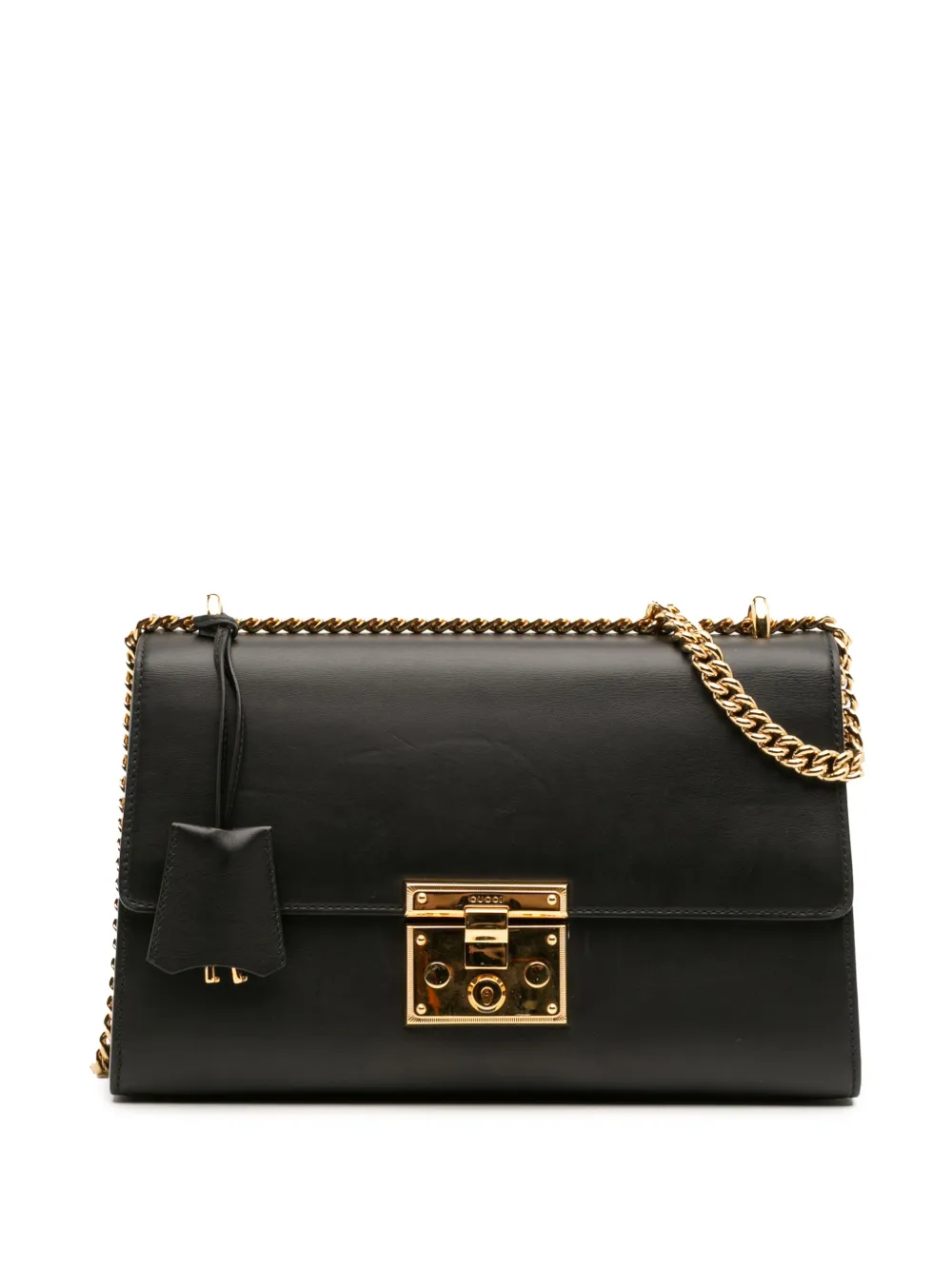 Gucci Pre-Owned 2016-2025 ミディアム レザー パドロック ショルダーバッグ - ブラック Gucci Pre-Owned 2016-2025 ミディアム レザー パドロック ショルダーバッグ - ブラック