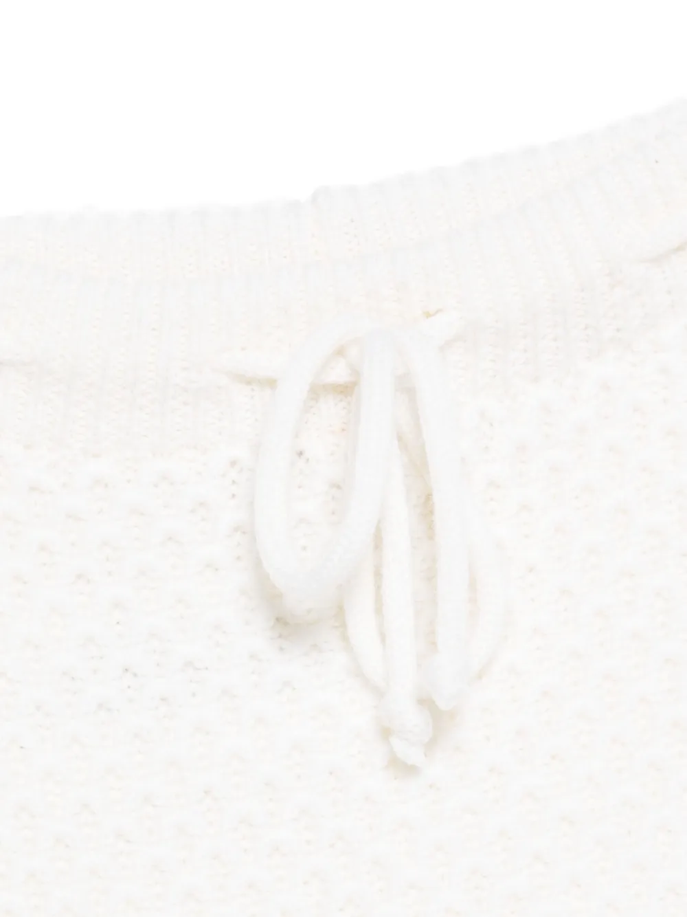 Gensami Textured-panel Knitted Babygrow Set In White