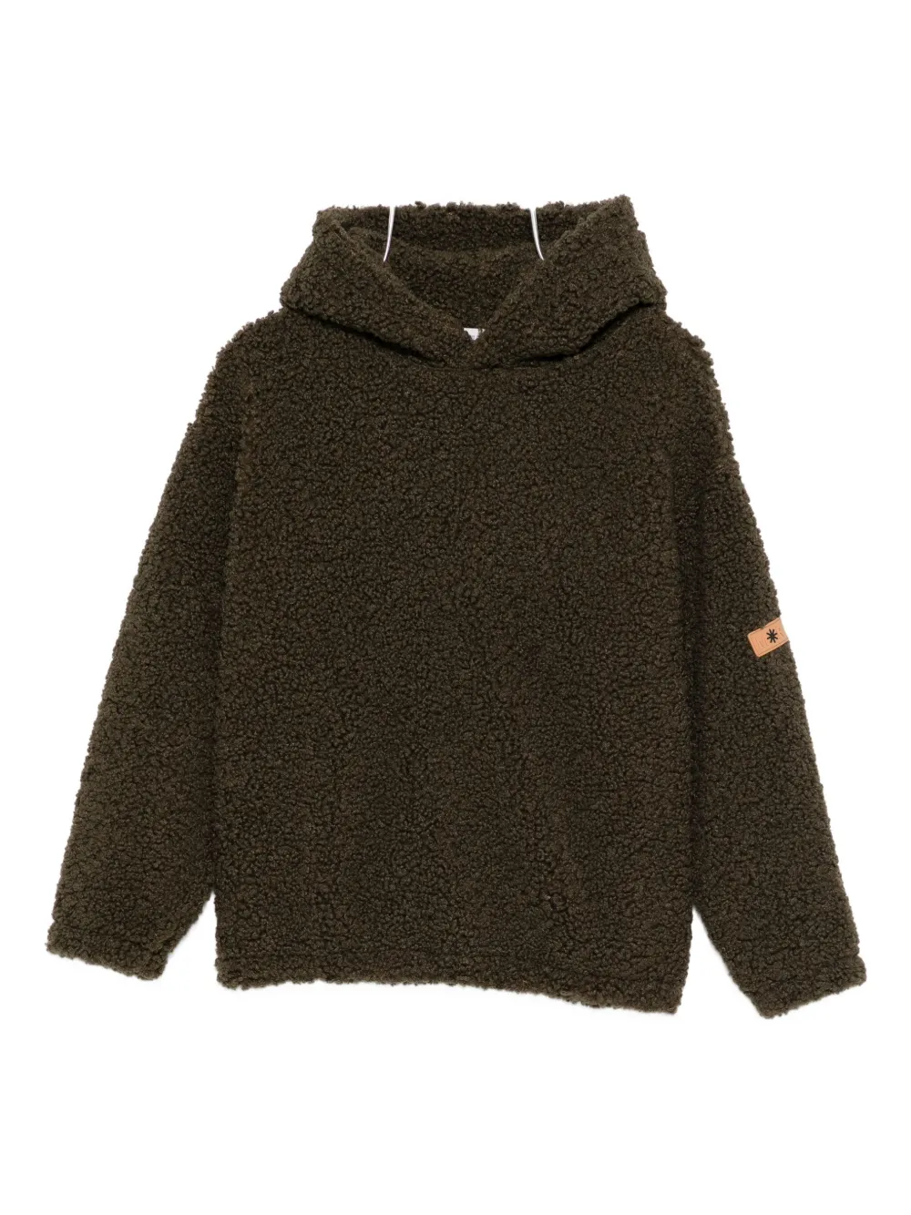 Manuel Ritz Textured Hoodie In Brown