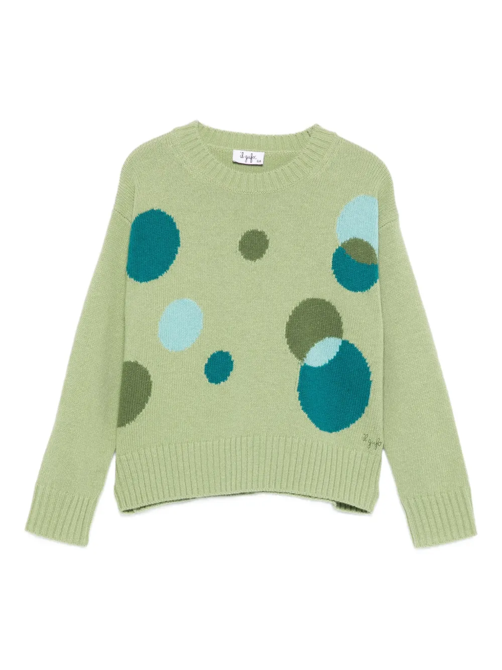 Il Gufo patterned jumper | Green | Image 1