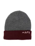 Manuel Ritz Kids logo-embroidered beanie - Grey