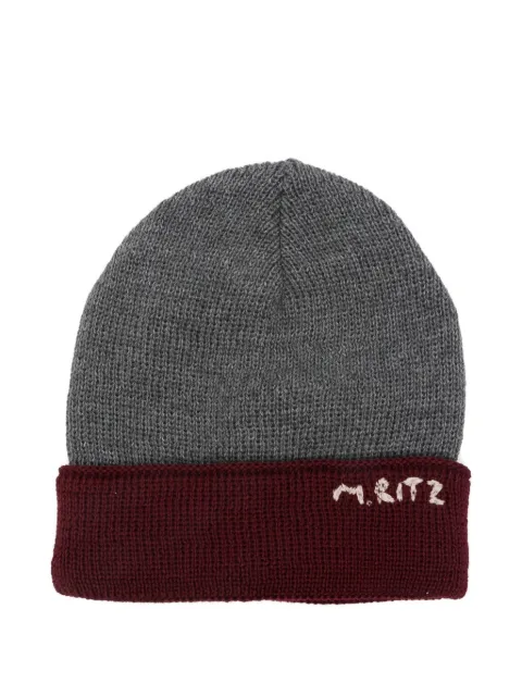 Manuel Ritz Kids logo-embroidered beanie