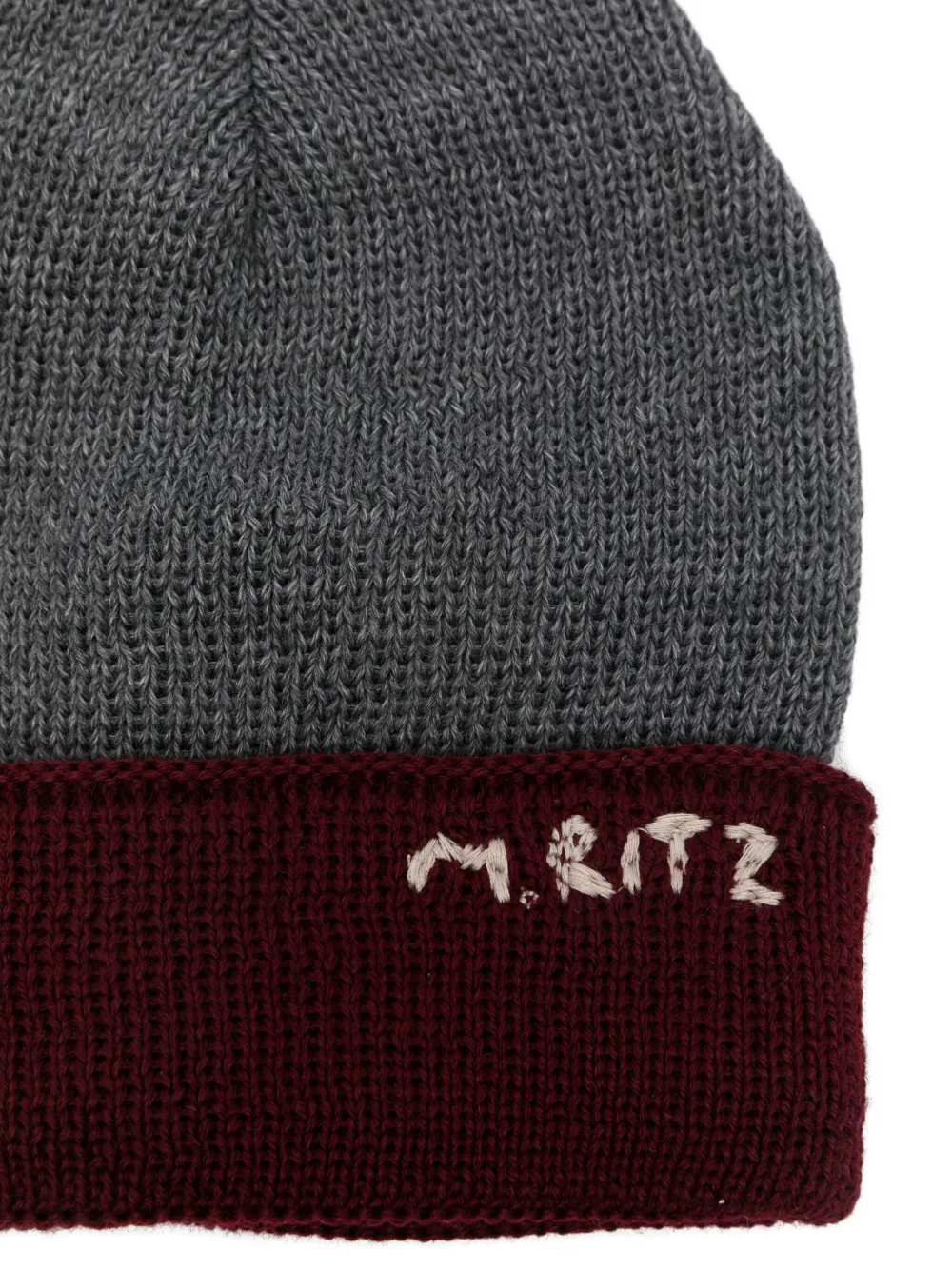 Manuel Ritz Logo-embroidered Beanie In Gray