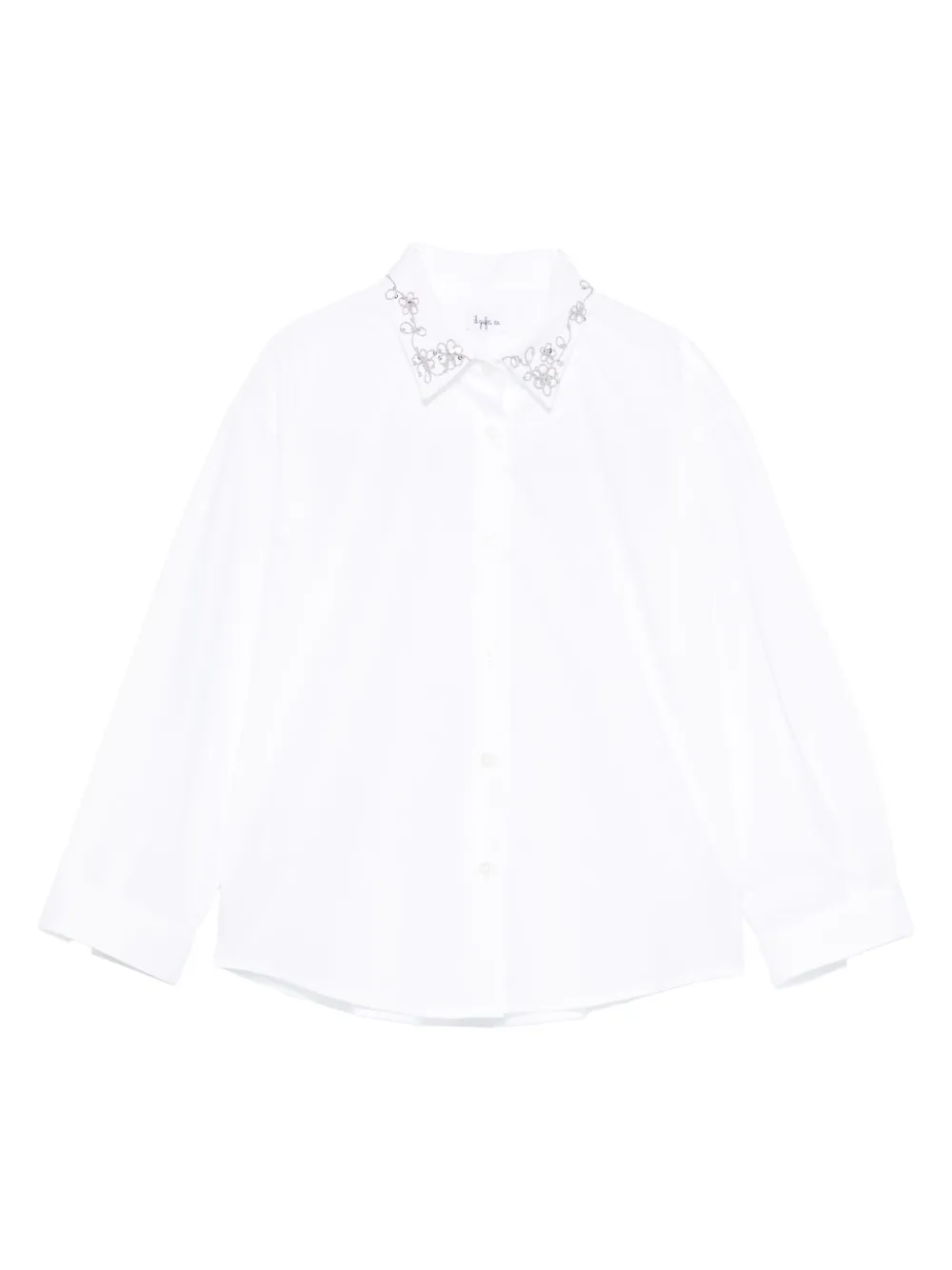 Il Gufo Embroidered-collar Shirt In White