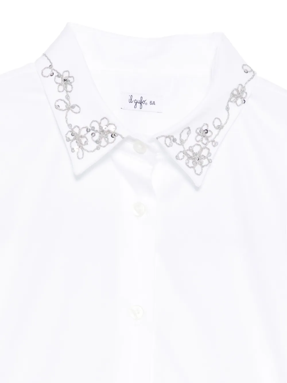 Il Gufo Embroidered-collar Shirt In White