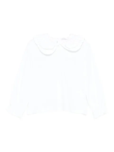 Miss Grant Kids Peter Pan collar ruffled blouse