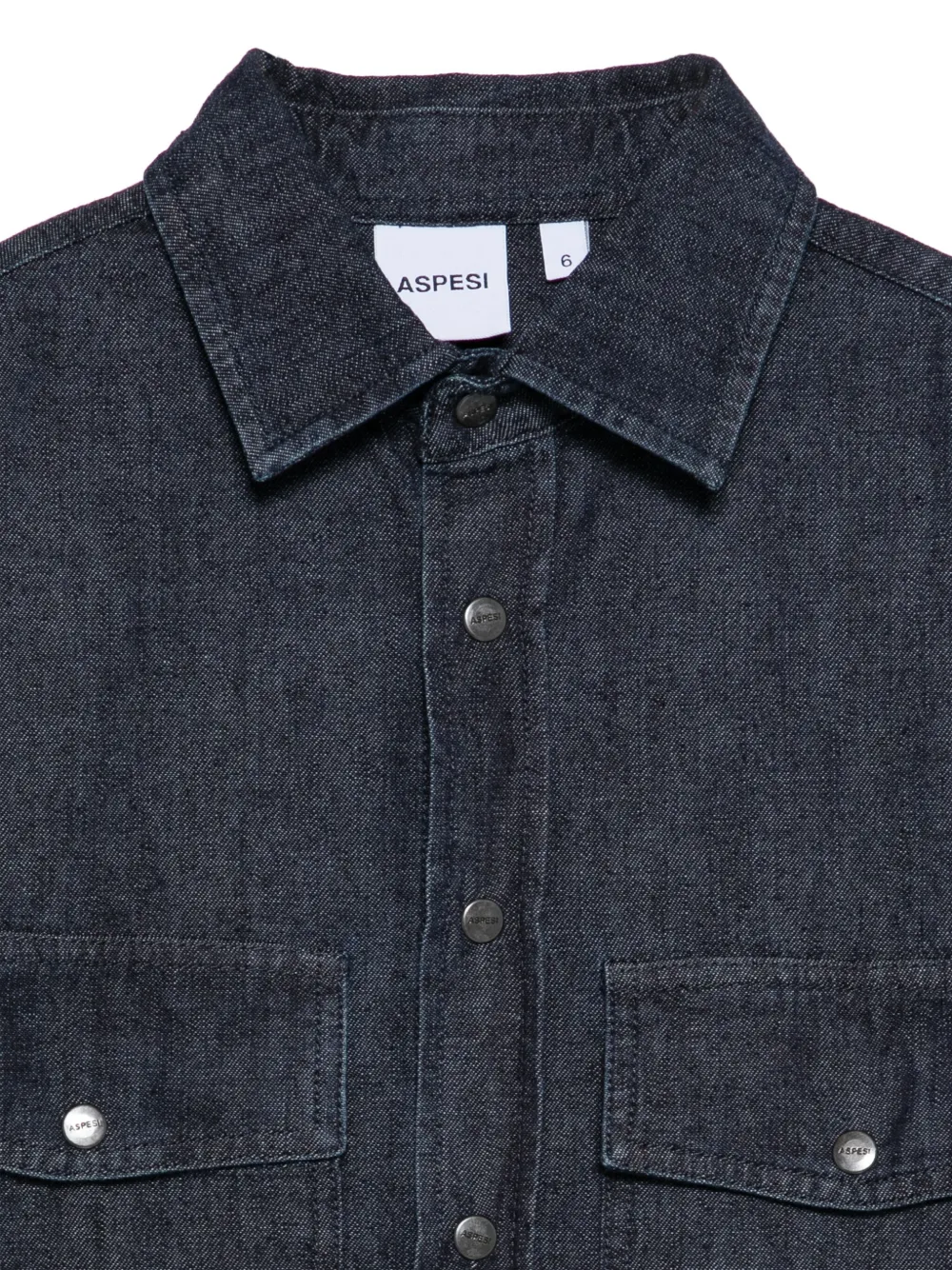 Aspesi Kids Spijkershirt met dubbele zak Blauw