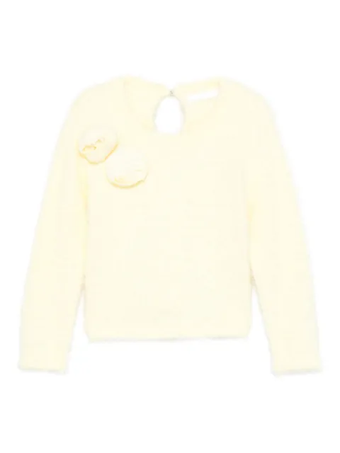 Miss Grant Kids flower-embellished top