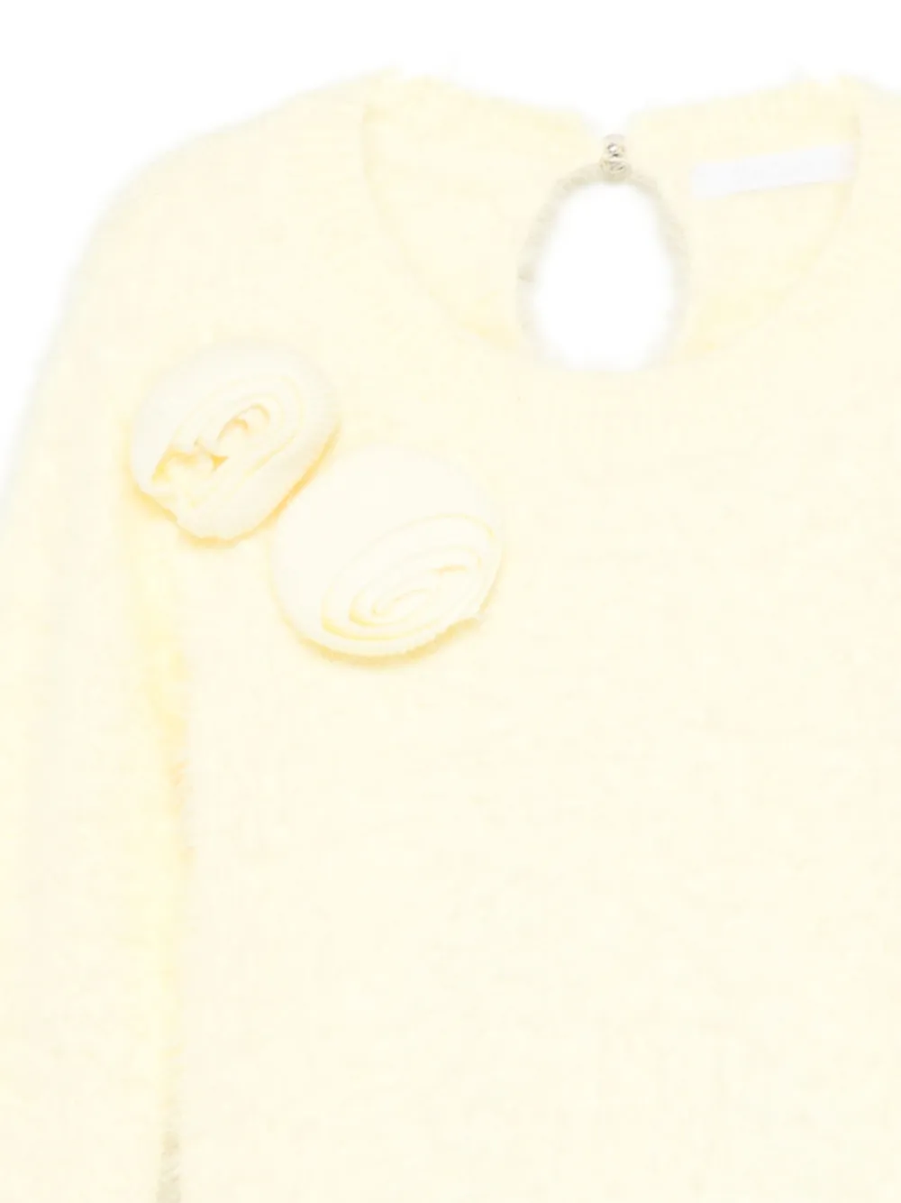 Miss Grant Flower-embellished Top In Yellow