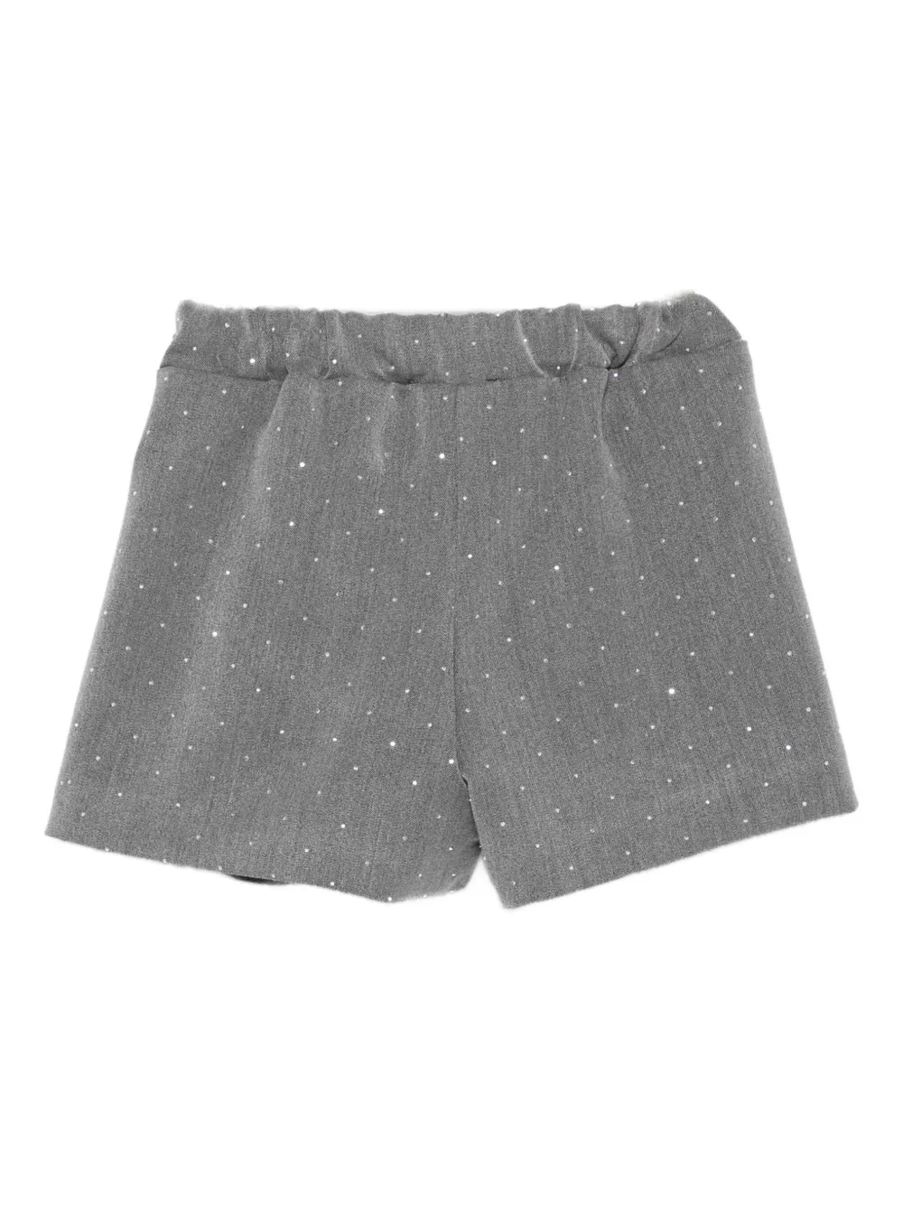 Miss Grant Kids Shorts verfraaid met strik en stippen - Grijs