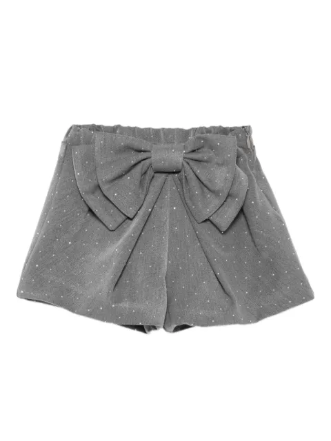 Miss Grant Kids bow-embellished polka dot shorts