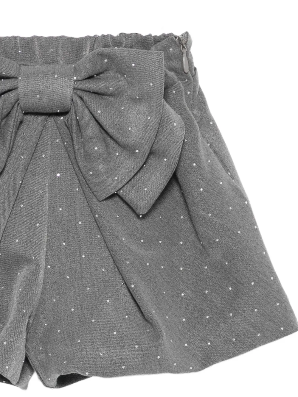 Miss Grant Kids Shorts verfraaid met strik en stippen Grijs