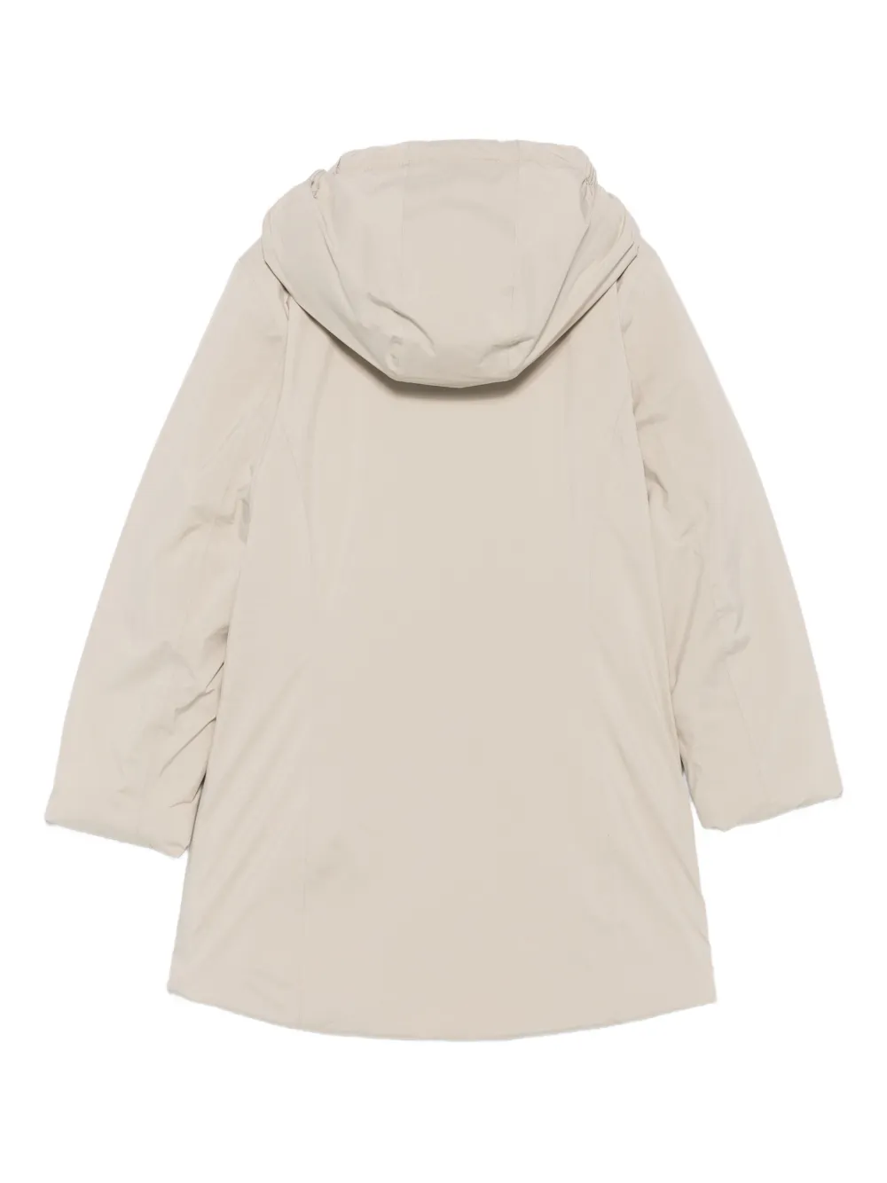 K-way Hooded Padded Coat In Neutral