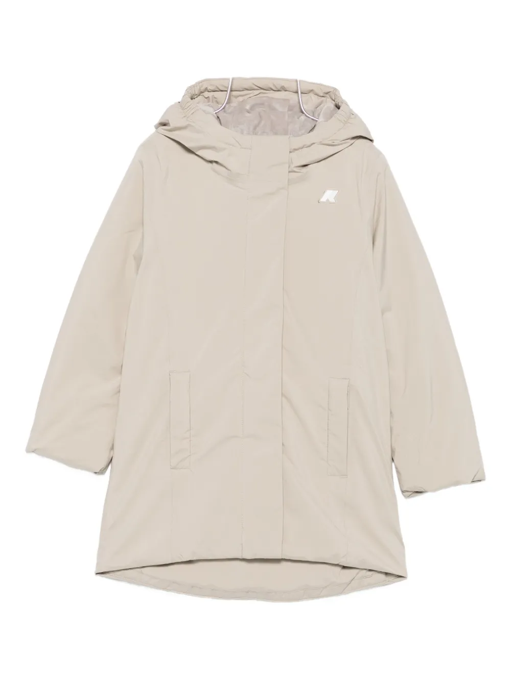 K-way Kids' Hooded Padded Coat In Neutral